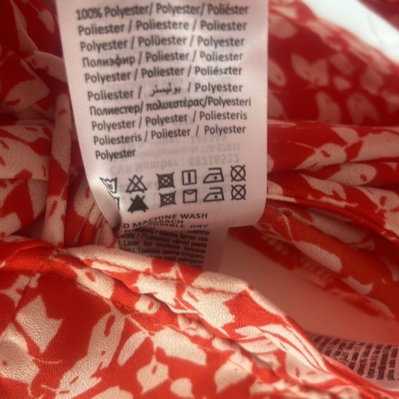 Vero Moda Printed Ruffle Wrap Sleeved Knee High Dress Size Large L - Picture 9 of 16